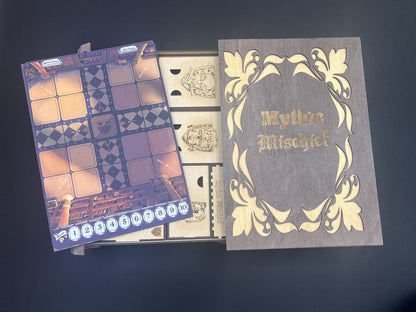 Mythic Mischief Book Box with Inserts for Base game + ALL 3 expansions.