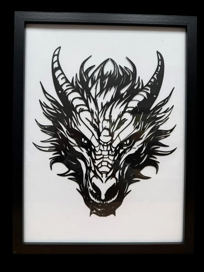 Metal Dragon Framed Wall Art, another view
