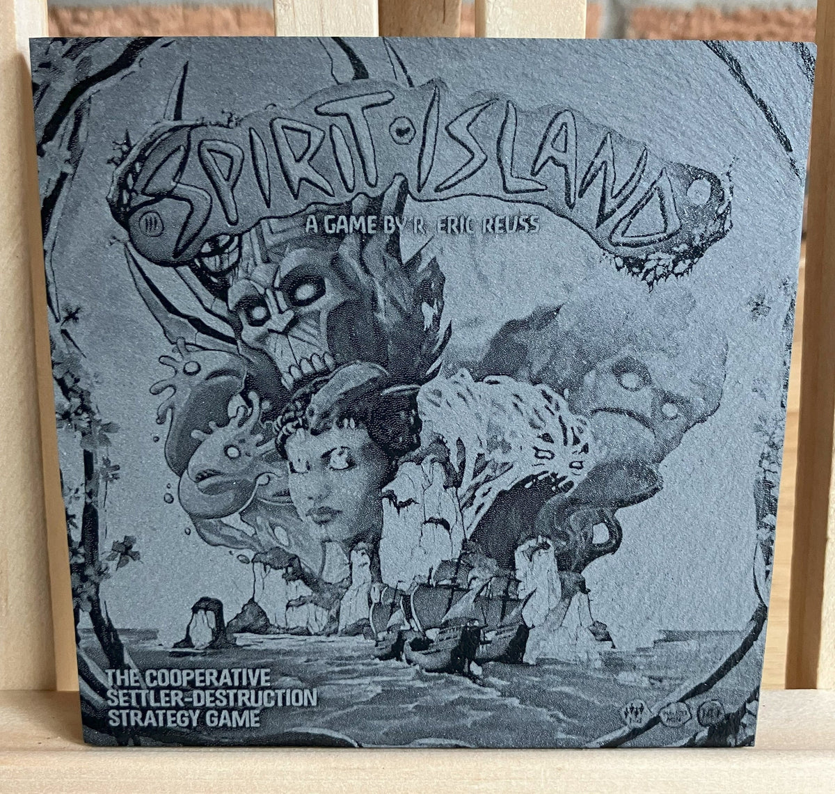 Board Game Slate Coaster, Any Game You Choose, another view