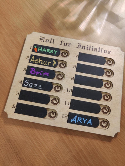 Roll for Initiative Tracker Board, Personalised
