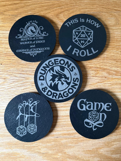 Dungeons & Dragons Slate Coaster, 24 Designs