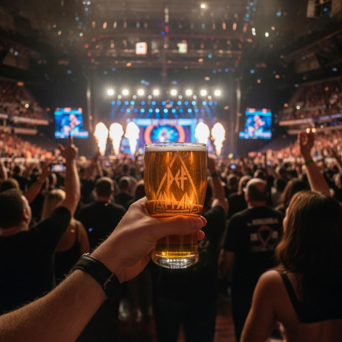 Choose Your Band Engraved Pint Glass, Personalised