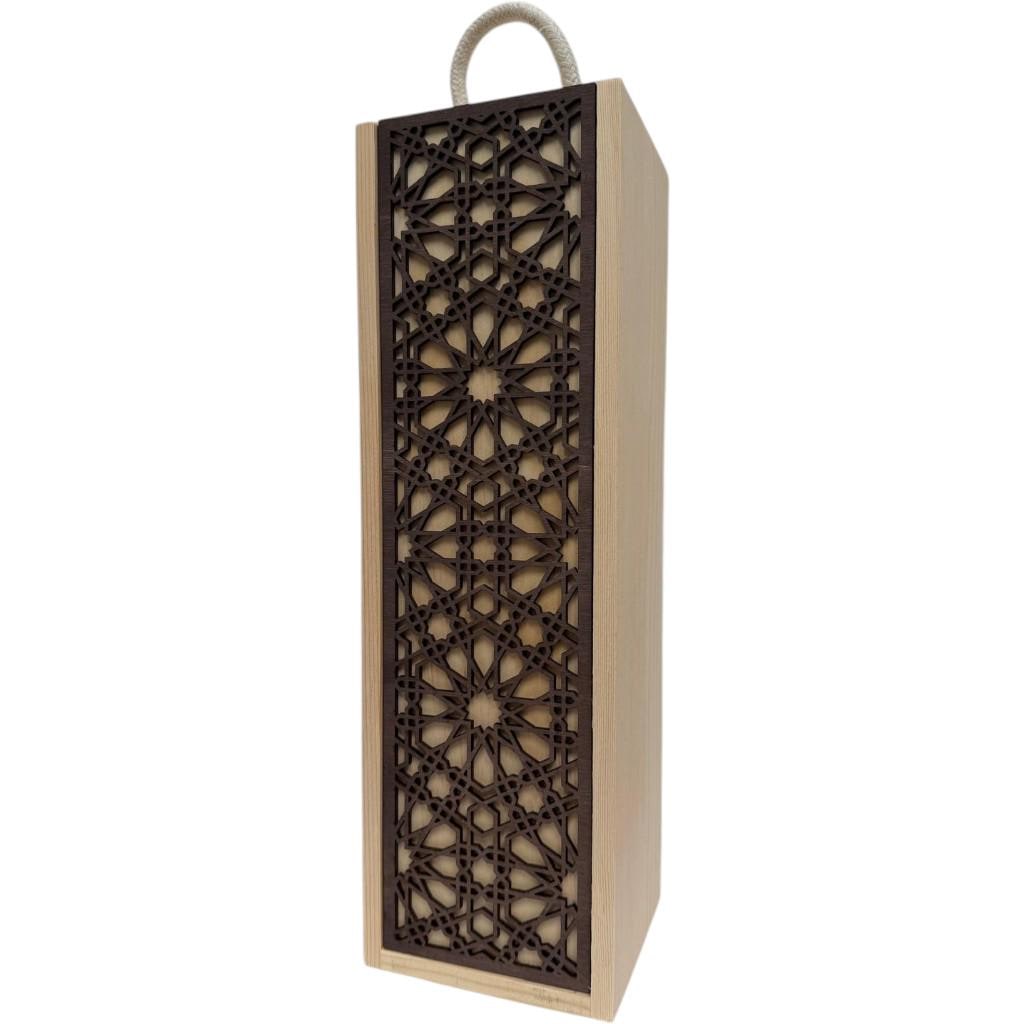 Geometric Wooden Wine Bottle Box