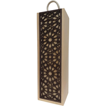 Geometric Wooden Wine Bottle Box