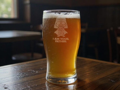 Darth Dad Engraved Pint Glass