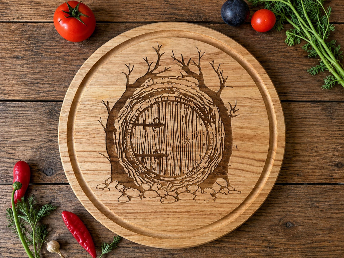 Hobbit Door Round Chopping Board