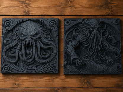 Cthulhu 3D Effect Slate Coaster