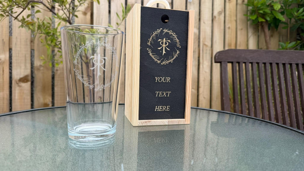 Tolkien Monogram Engraved Pint Glass