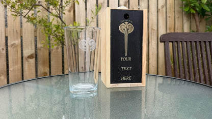 Eowyn Sword I Am No Man Engraved Pint Glass