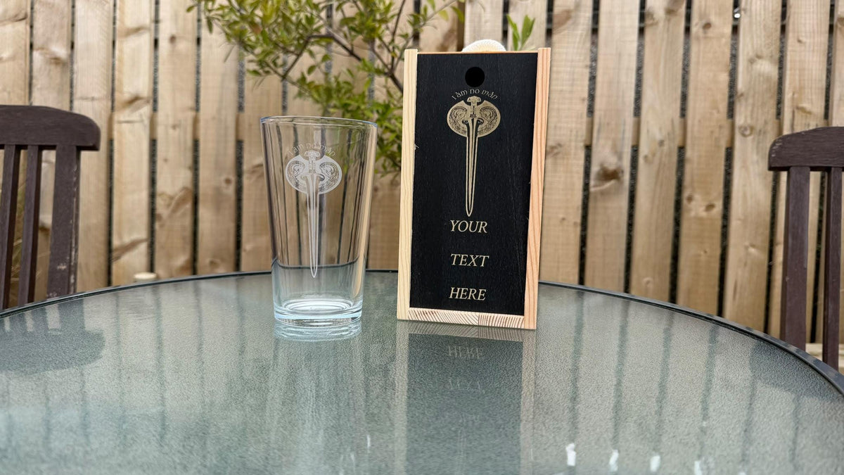 Eowyn Sword I Am No Man Engraved Pint Glass
