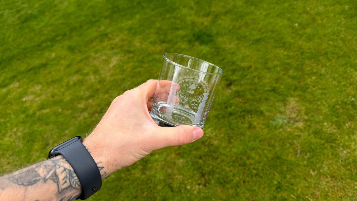 Gate of Moria Engraved Whisky Glass, Personalised