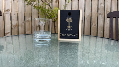 Eowyn and Nazgul Engraved Whisky Glass
