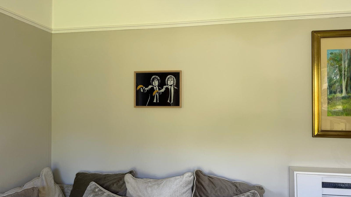 Hobbit Pulp Fiction Street Art Framed Print