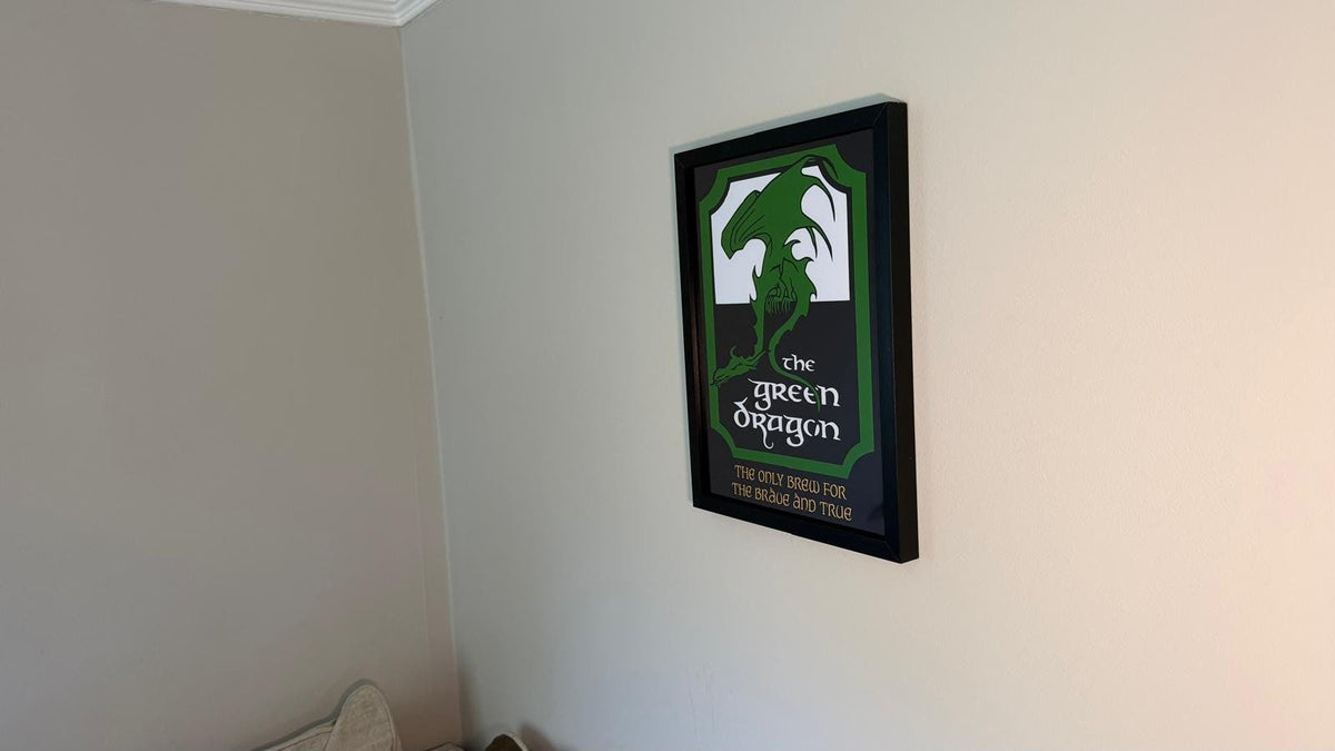 Green Dragon Pub Sign Framed Print