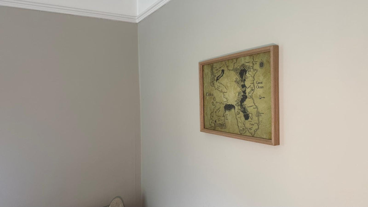 Erilea Fantasy Map Framed Print