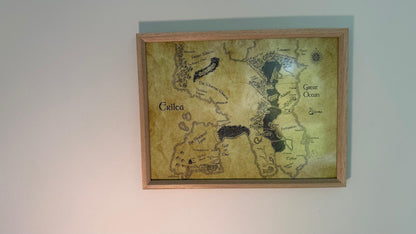 Erilea Fantasy Map Framed Print