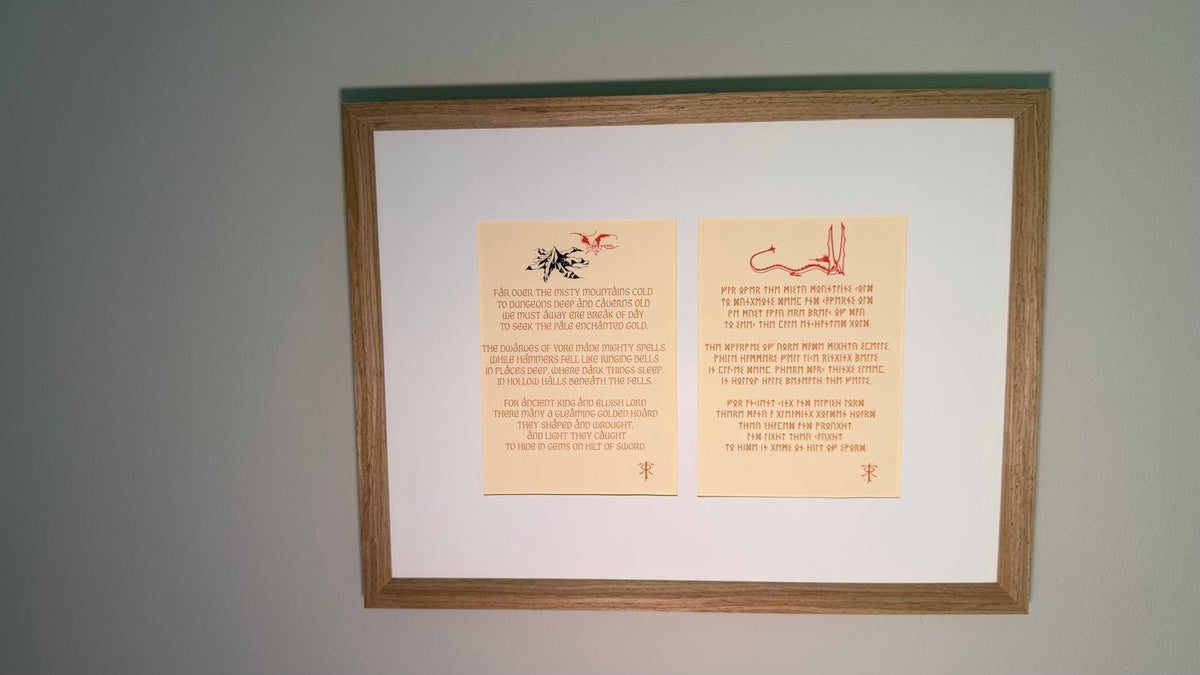 Misty Mountains Dwarves Song Double Framed Print