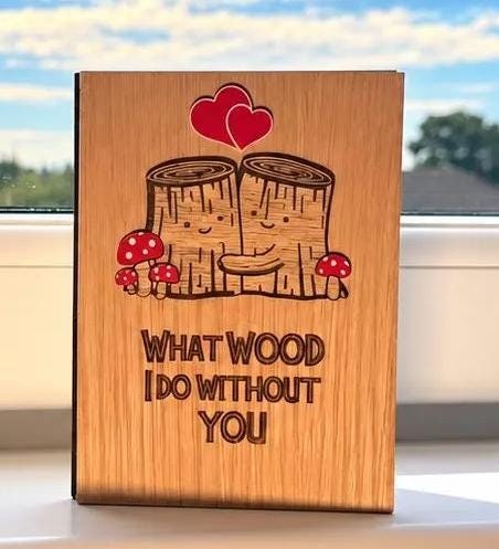 Milestone Birthday Card - Funny Fantasy Wooden Engraved Card - Personalised