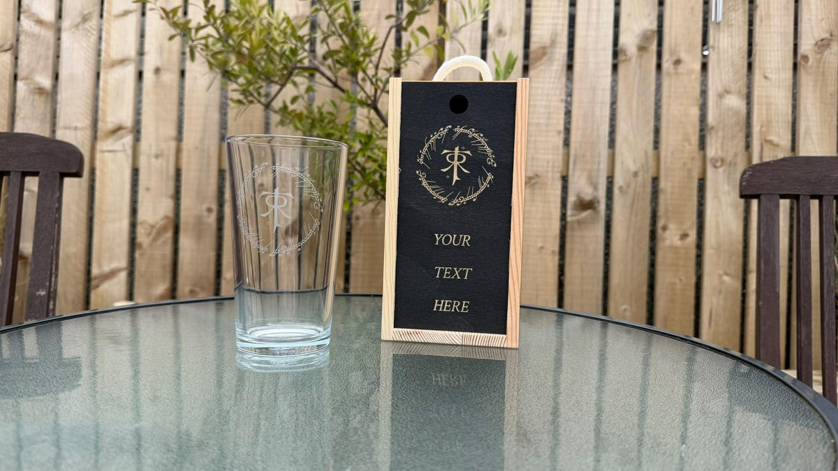 Tolkien Monogram Engraved Pint Glass