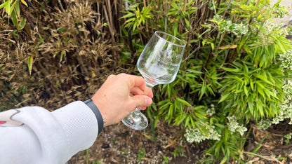 Social Season Engraved Wine Glass