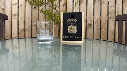 Green Dragon Pub Sign Engraved Whisky Glass