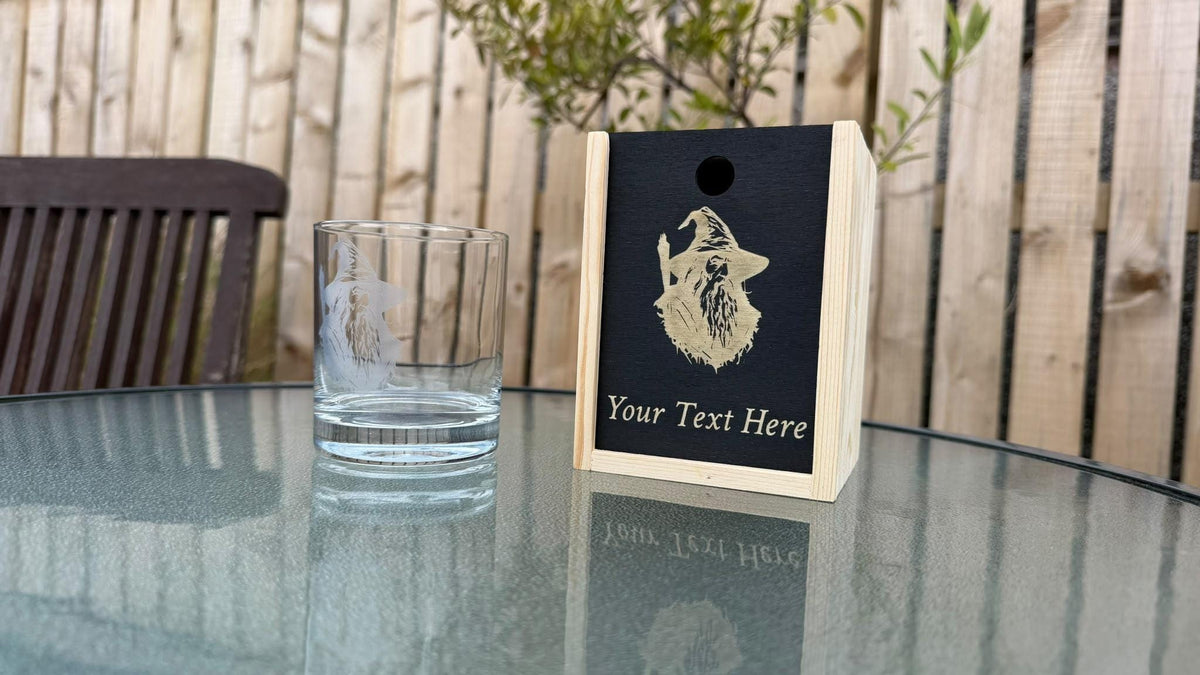Wizard Engraved Whisky Glass