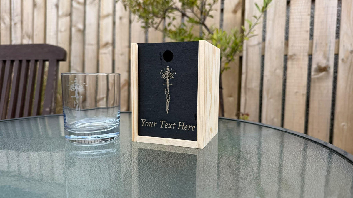 Anduril Full Sword Engraved Whisky Glass