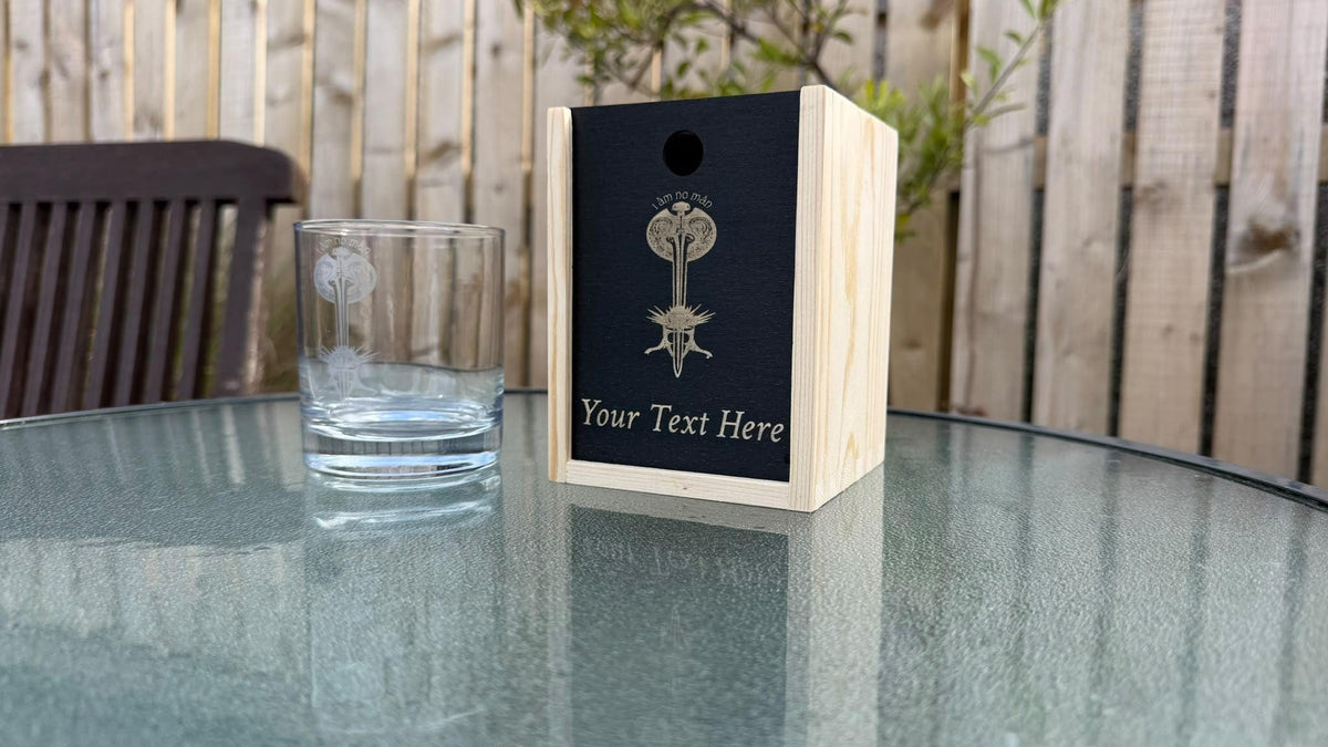 Eowyn and Nazgul Engraved Whisky Glass