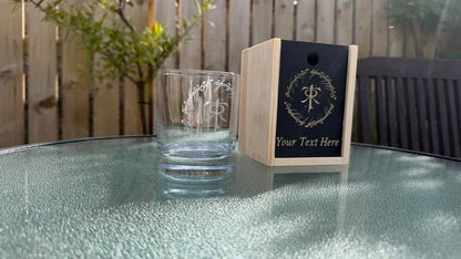 Tolkien Monogram Engraved Whisky Glass, Personalised