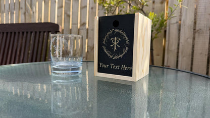 Tolkien Monogram Engraved Whisky Glass, Personalised