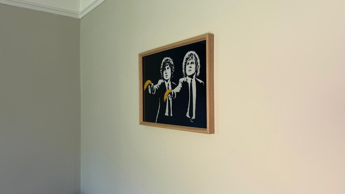 Hobbit Pulp Fiction Street Art Framed Print
