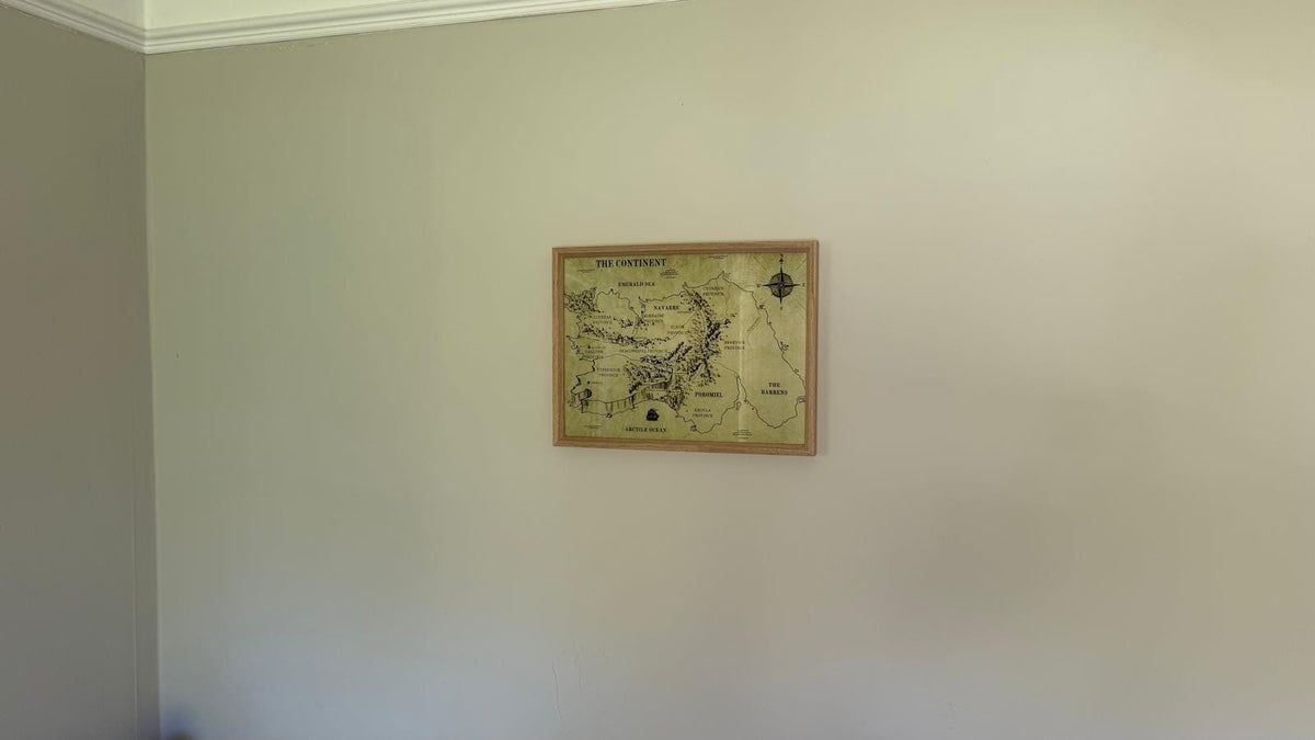 Empyrean Continent Map Framed Print