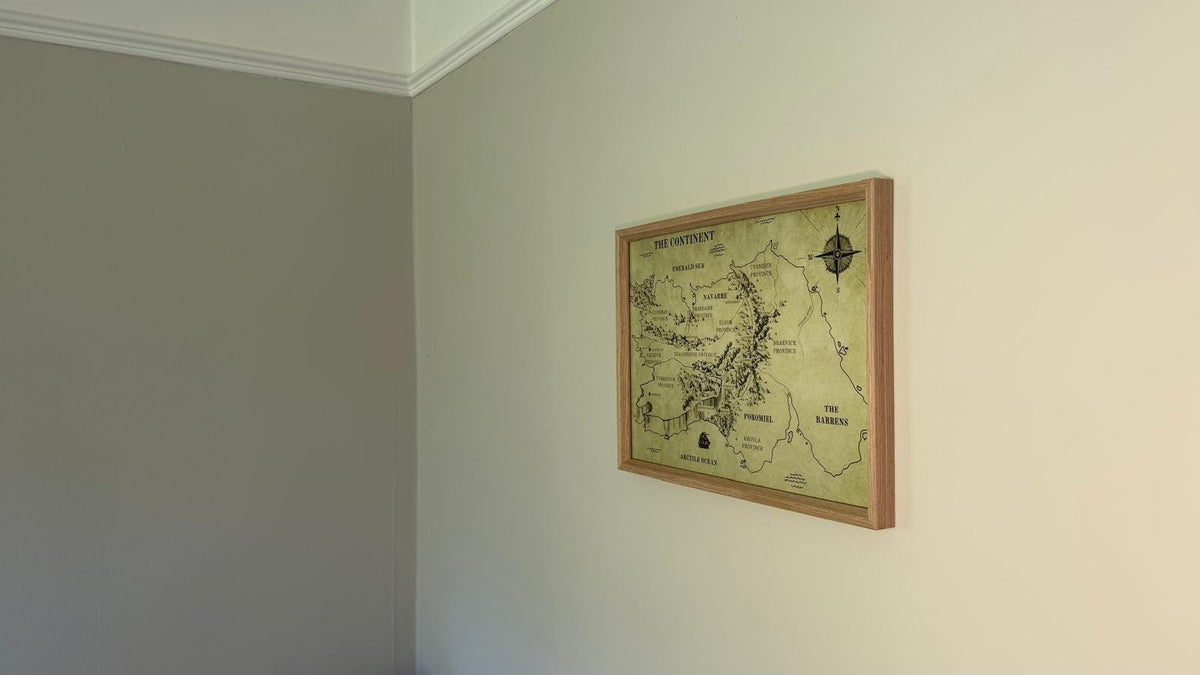 Empyrean Continent Map Framed Print