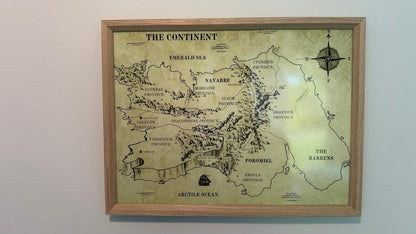 Empyrean Continent Map Framed Print
