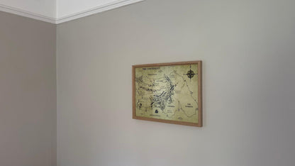 Empyrean Continent Map Framed Print