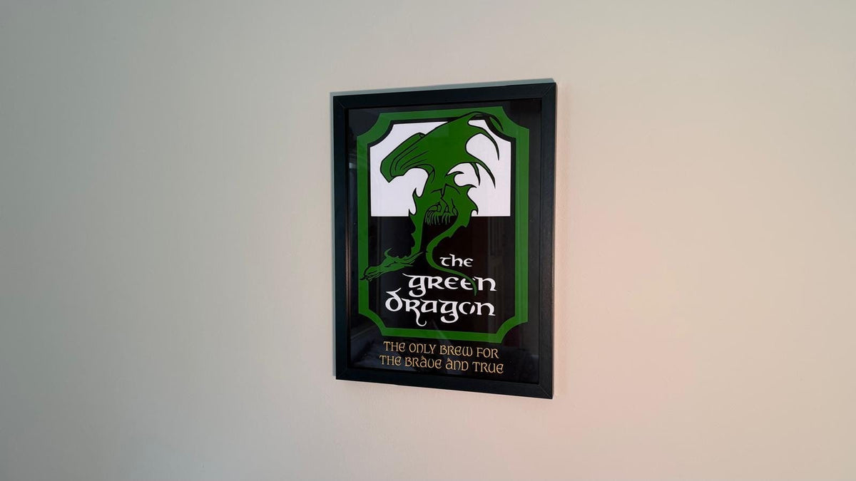 Green Dragon Pub Sign Framed Print