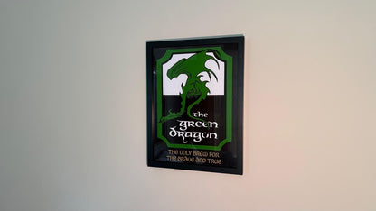 Green Dragon Pub Sign Framed Print