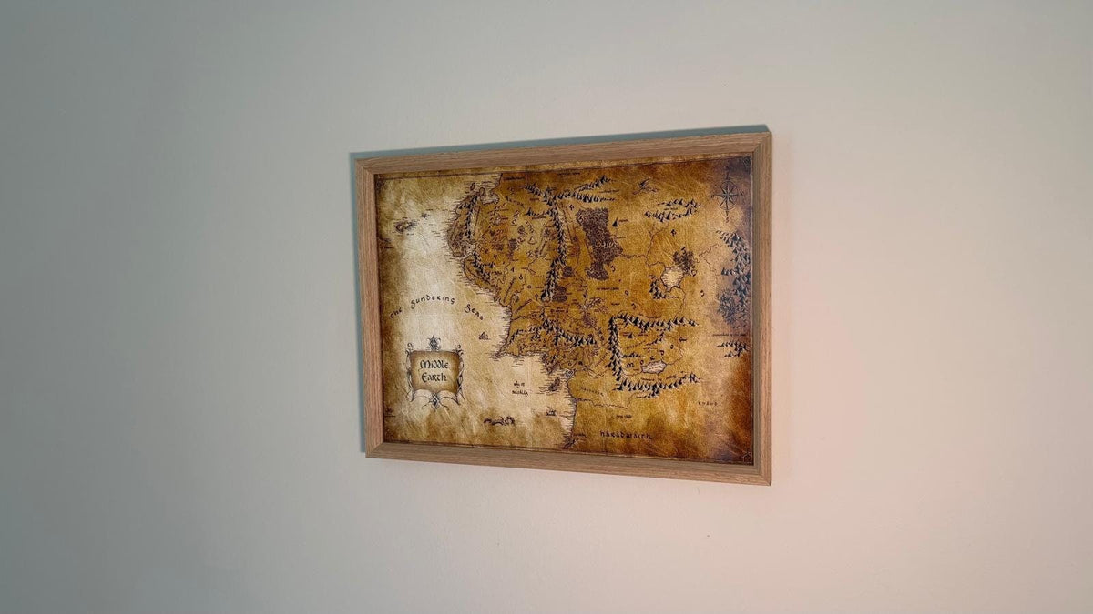 Middle-earth Map Framed Print