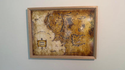 Middle-earth Map Framed Print