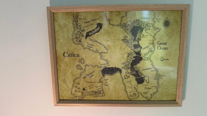 Erilea Fantasy Map Framed Print