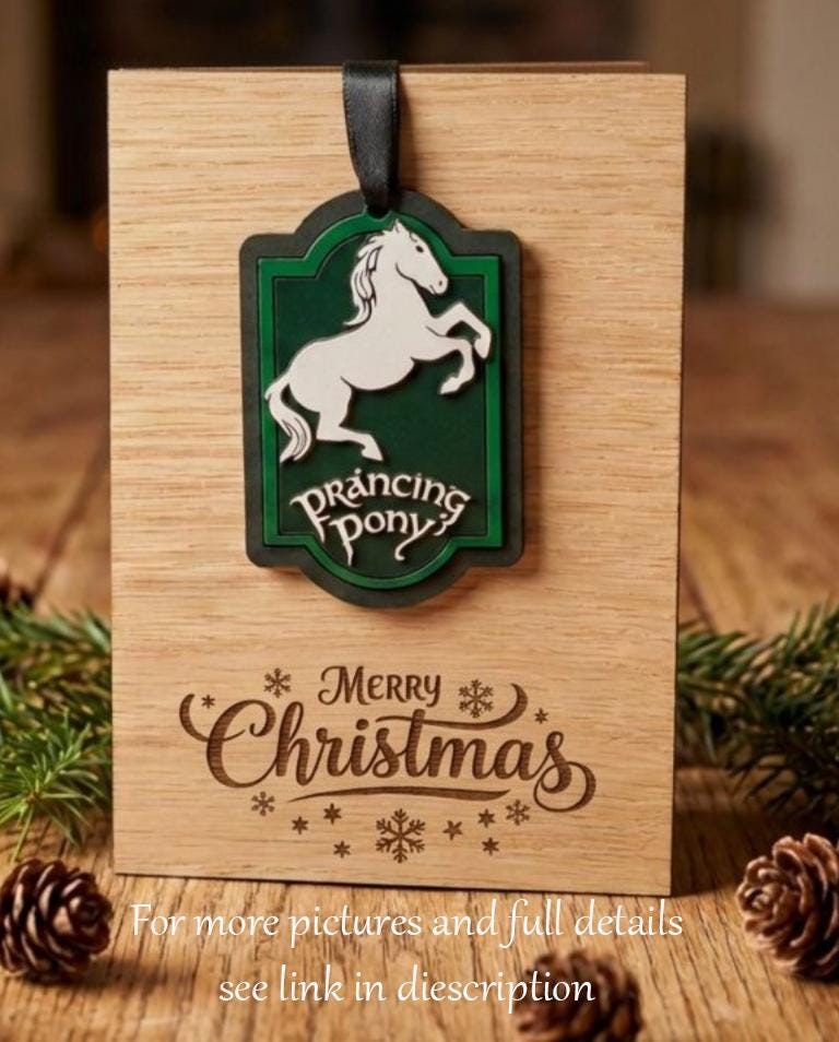 Prancing Pony Engraved Pint Glass, Personalised