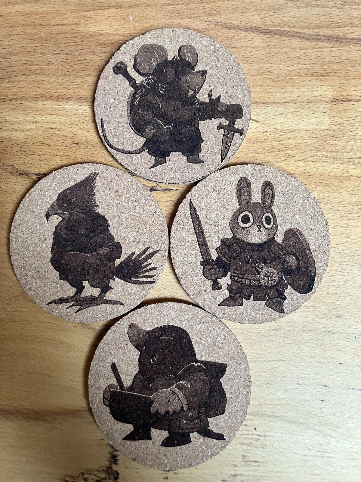 10 x Root theme Coasters and Box