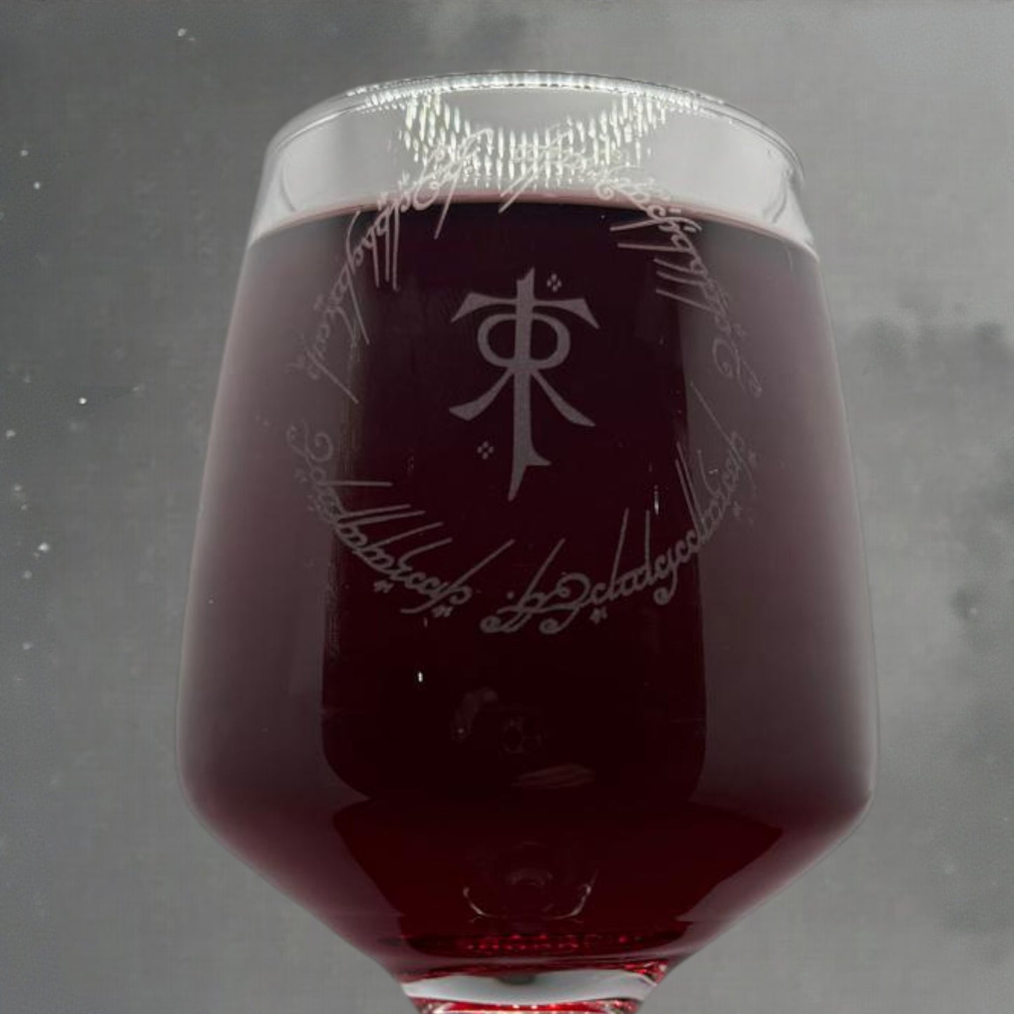 Personalised - Engraved LotR inspired Wine glass - choose from 6 designs