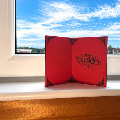 Journey Silhouette Wooden Christmas Card