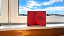 Flying Car Christmas Card - Magical Car & Castle Wooden Engraved Card - Wizard Gift - Keepsake & Envelope