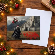 Wizard Christmas Party - Street Art Style Christmas Card - A5 Art Print or Wall Art