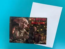 You Mention Socks Once - Funny House-Elf Christmas Card - A5 Art Print or Wall Art