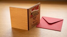 Christmas Card - What WOOD I Do Without You - Tree Christmas Card - Cute Funny Wooden Engraved Keepsake & Envelope