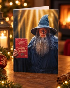Wizard Invitation - Street Art Style Christmas Card - A5 Art Print or Wall Art