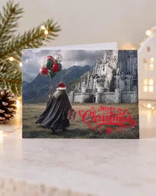 Wizard Christmas Party - Street Art Style Christmas Card - A5 Art Print or Wall Art